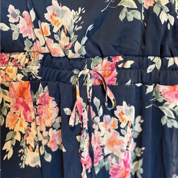 Women's Navy Blue Floral Dress with Floral Print -Francesca's Trixxi Siz… - Picture 7 of 11